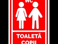 Indicator rosu pentru toaleta copii